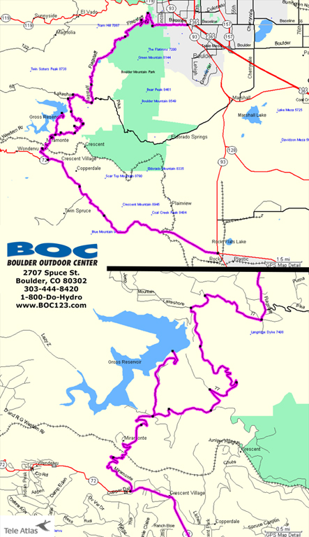 Map to Gross Reservoir