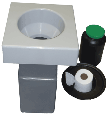 Eco Safe - Complete Toilet System w Square Seat