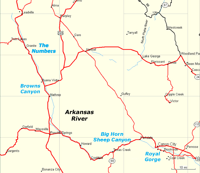 Arkansas River Map.